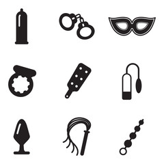 Wall Mural - Adult Sex Toys Icons