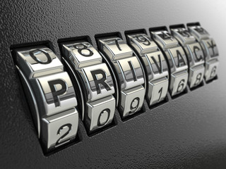 Poster - Privacy password combination concept, Three-dimensional image.
