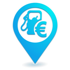 Sticker - prix des carburants sur symbole localisation bleu