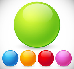 Poster - Glossy circles with space for your graphics, text