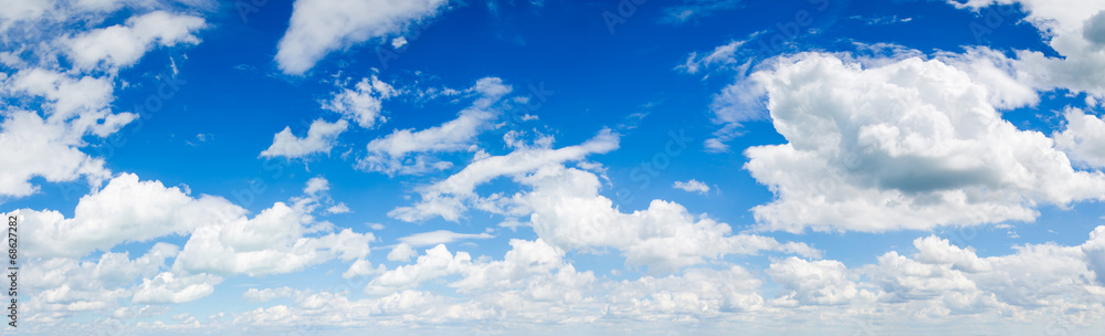blue sky background with clouds - obrazy, fototapety, plakaty 