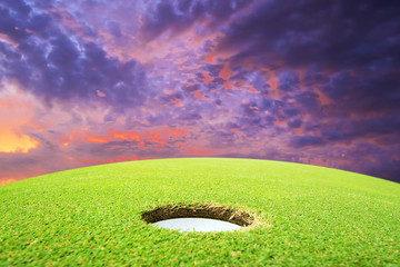 golf hole on a field