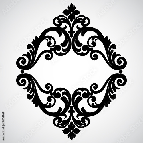 Plakat na papierze fotorealistycznym Wektor barokowy ornament w stylu wiktoriańskim.
