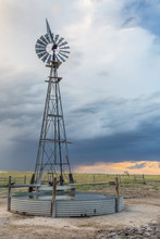 Windmill In Colorado Prairie