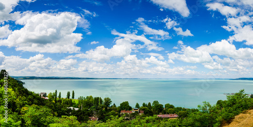 Fotografia  View of Balaton lake from Tihany abbey - Hungary