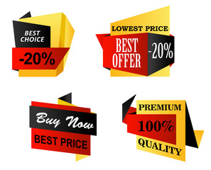 Wall Mural - origami business labels