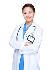 Poster - Medical woman doctor portrait