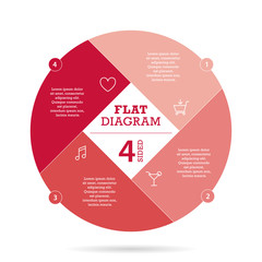 Wall Mural - Flat shutter diagram vector template business presentation