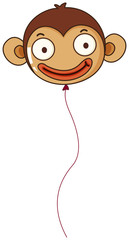 Sticker - A monkey balloon