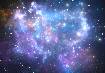 Canvas Print - space background with nebula and stars