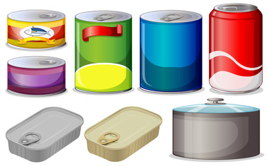 Canvas Print - Set of cans