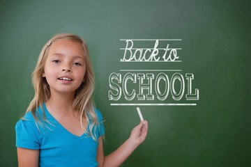 Composite image of back to school message