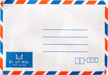 Airmail Envelope Isolate On White