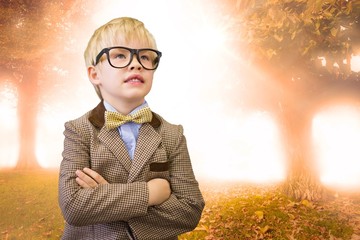 Fototapete - Composite image of cute pupil dressed up as teacher