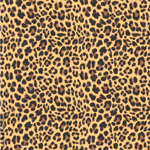 Cotton fabric Leopard seamless pattern design, vector illustration background