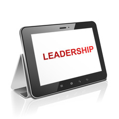 Wall Mural - tablet computer with text leadership on display