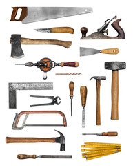 Old carpenter hand tools