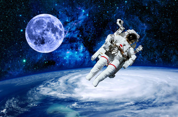 astronaut earth moon space