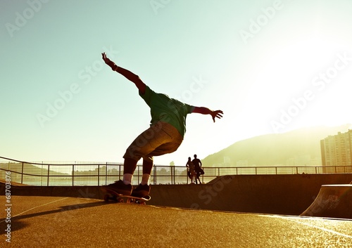 Fotoboard na płycie Skateboarding vintage