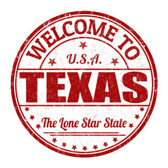 Wall Mural - Welcome to Texas stamp