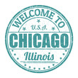 Welcome to Chicago stamp