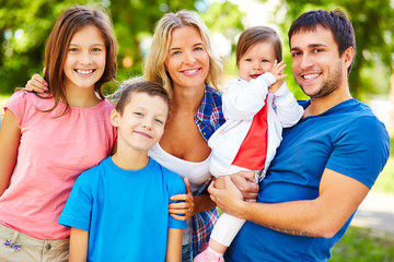 Wall Mural - Parents and children