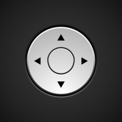 Wall Mural - white abstract joystick button template