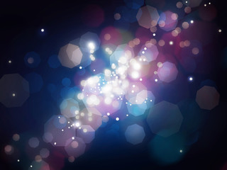 Wall Mural - blue shining blur lights background