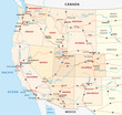 Karte der westlichen Vereinigten Staaten