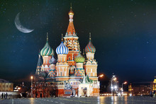 St. Basil Cathedral, Moscow Kremlin, Night