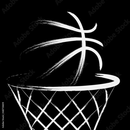 Dekoracja na wymiar  koszykowka-wektor