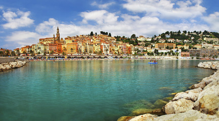 Sticker - Menton - beautiful town in french riviera