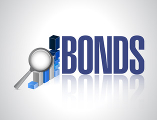 bonds business graph illustration design