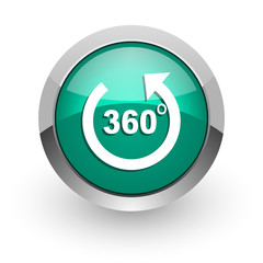 Aufkleber - panorama green glossy web icon