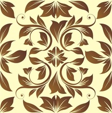 Brown Floral Vector Background