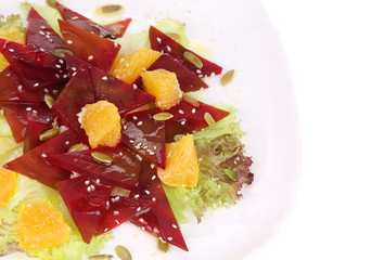 Sticker - Beet salad with orange and sesame.