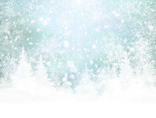 Wall Mural - vector winter background.