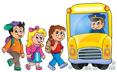 Poster - Image with school bus topic 1