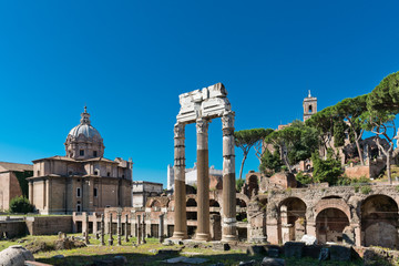 Wall Mural - Roman ruins in Rome, Forum