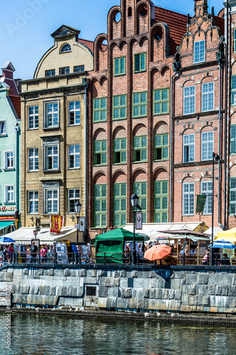 Naklejka - mata magnetyczna na lodówkę Colorful houses in Gdansk, Poland