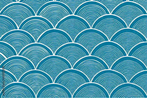traditional chinese wave pattern Poster Mural XXL