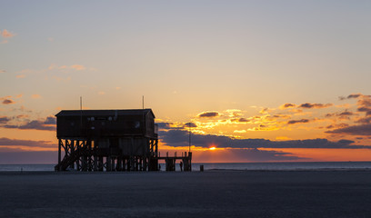 Poster - Abend am Strand von Sankt Peter-Ording