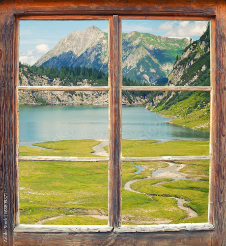 Naklejka na drzwi Fensterblick Tappenkarsee