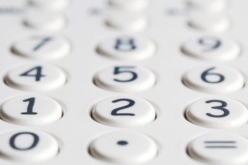 Closeup of calculator keypad