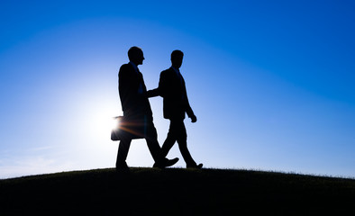 Back lit of Business People Meeting