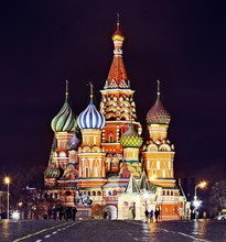 St. Basil Cathedral, Moscow Kremlin, Night