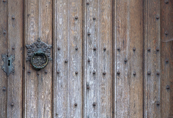 Poster - old wooden door background