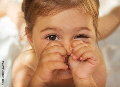 Cute Little Girl Making Funny Face Stock Photo Adobe Stock Cute Little Girl Making Funny Face Stock Photo Adobe Stock