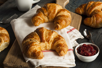 Wall Mural - Homemade Flakey French Croissants