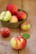 Apples on the wooden table